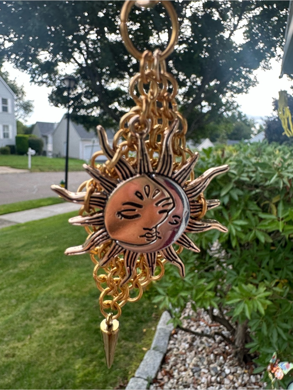 Gold Sun & Moon Bag Charm